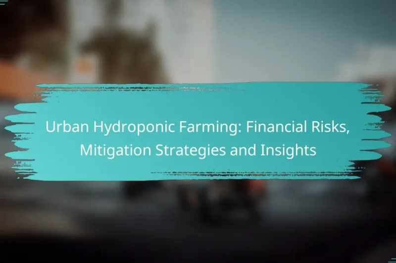 Urban Hydroponic Farming: Financial Risks, Mitigation Strategies and Insights