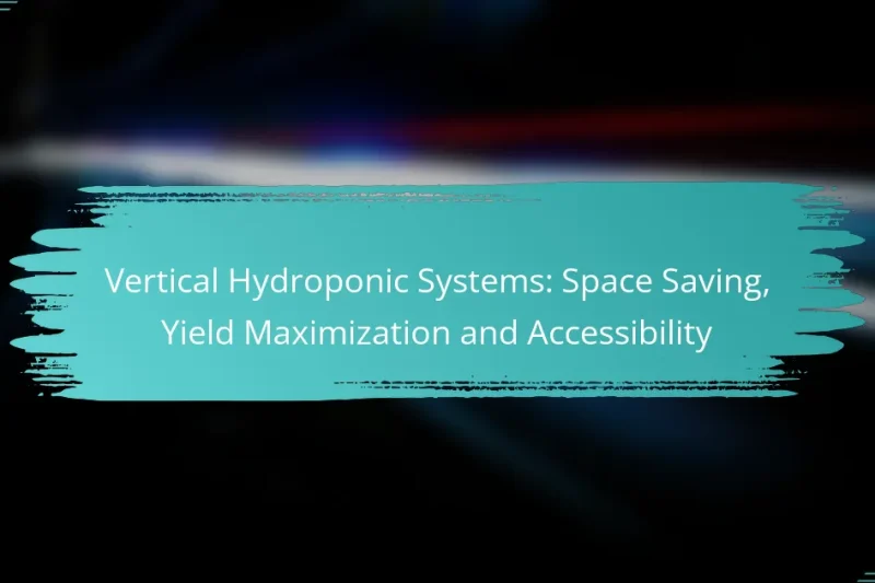 Vertical Hydroponic Systems: Space Saving, Yield Maximization and Accessibility